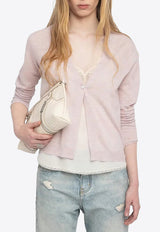 Zadig & Voltaire Manylla Cashmere Cardigan Powder KWCA01632_BABY PINK
