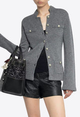 Zadig & Voltaire Lucy Button-Up Cardigan Charcoal KWCA01634_CHARCOAL