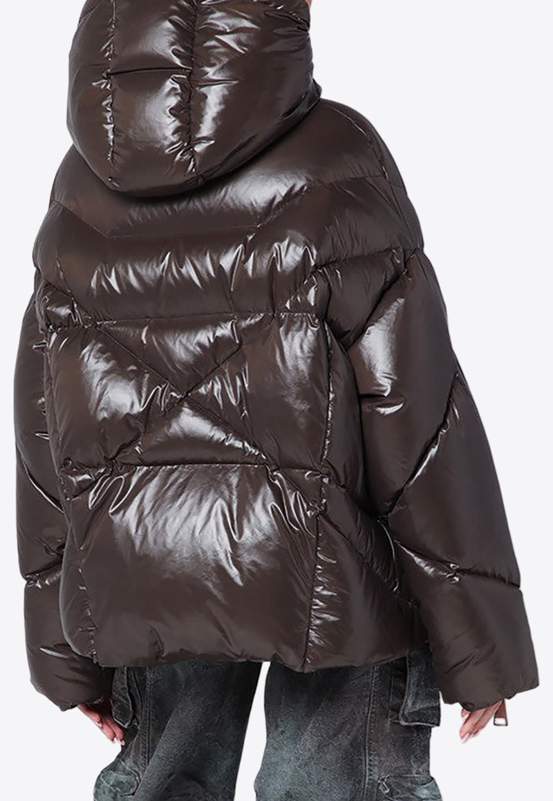 KHRISJOY Khris Iconic Quilted Down Jacket Brown KWF24R0601NY0002/P_KHRIS-CHO052