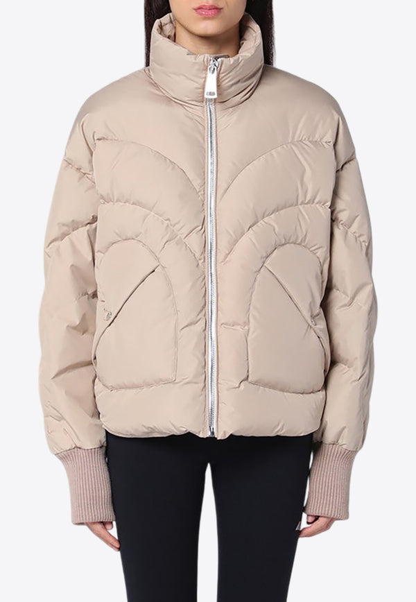 KHRISJOY Corazon Heart-Shaped Pockets Puffer Jacket Beige KWF24R0624NY0001/P_KHRIS-SND194