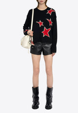Zadig & Voltaire Markuz Jacquard Star Cashmere Sweater Black KWSW02842_BLACK