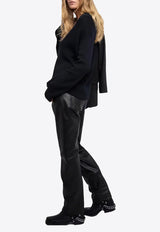 Zadig & Voltaire Rock n Roll Cashmere V-neck Sweater Black KWSW02913_BLACK