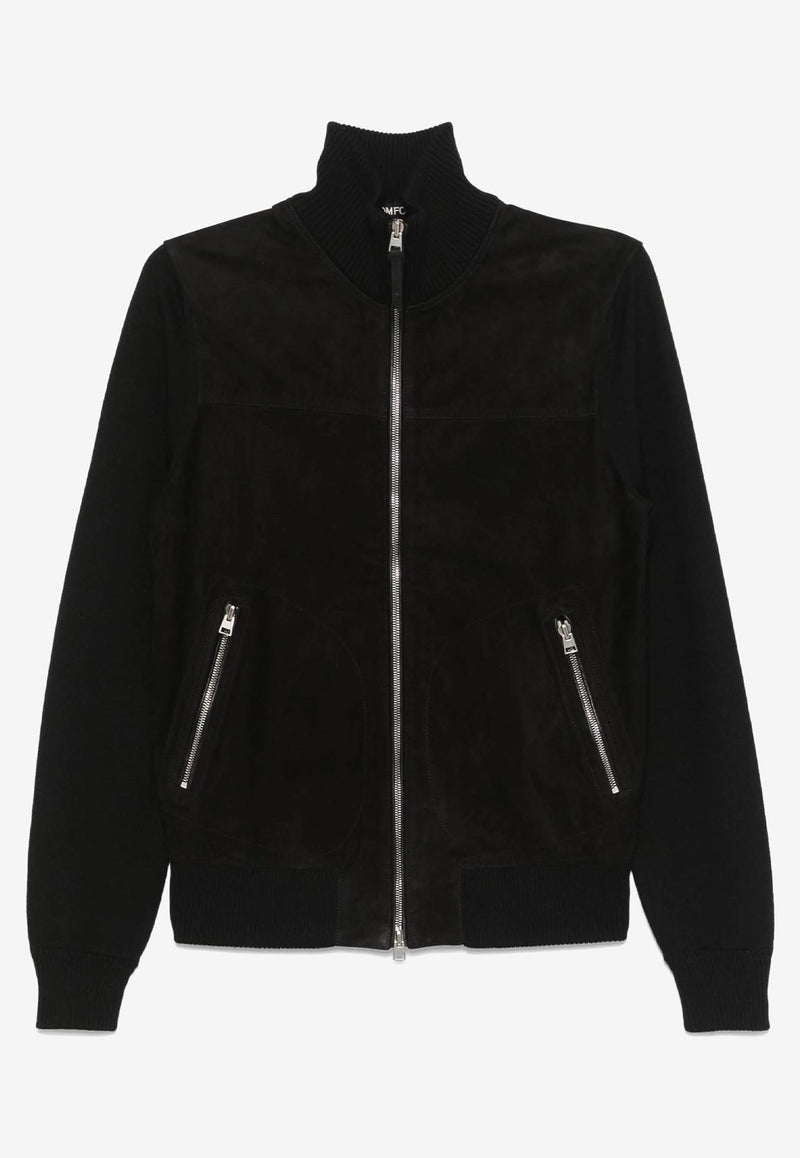 Tom Ford Zip-Up Suede Jacket KZF008-YMW084S25 LB999 Black