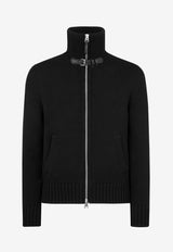Tom Ford High-Neck Zip-Up Wool Cardigan Black KZL018-YMW099 LB999