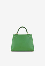 Hermès Kelly 25 in Bambou Chevre Chamkila Leather with Gold Hardware