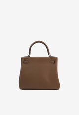 Hermès Kelly 25 in Alezan and Beige Marfa Swift Leather with Palladium Hardware