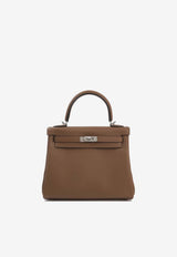 Hermès Kelly 25 in Alezan and Beige Marfa Swift Leather with Palladium Hardware