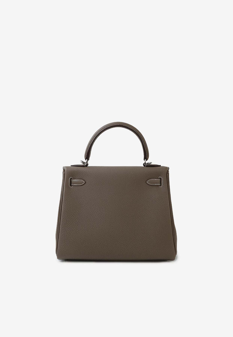 Hermès Kelly 25 in Etoupe Togo Leather with Palladium Hardware