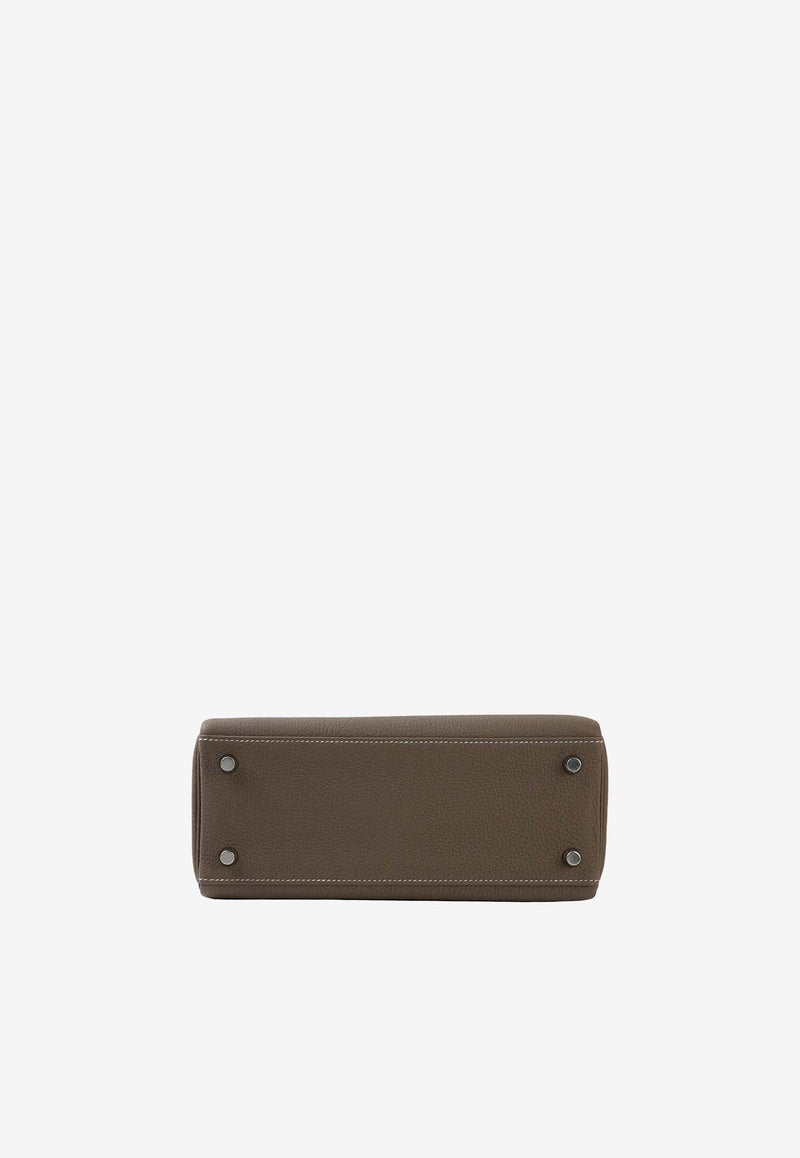 Hermès Kelly 25 in Etoupe Togo Leather with Palladium Hardware