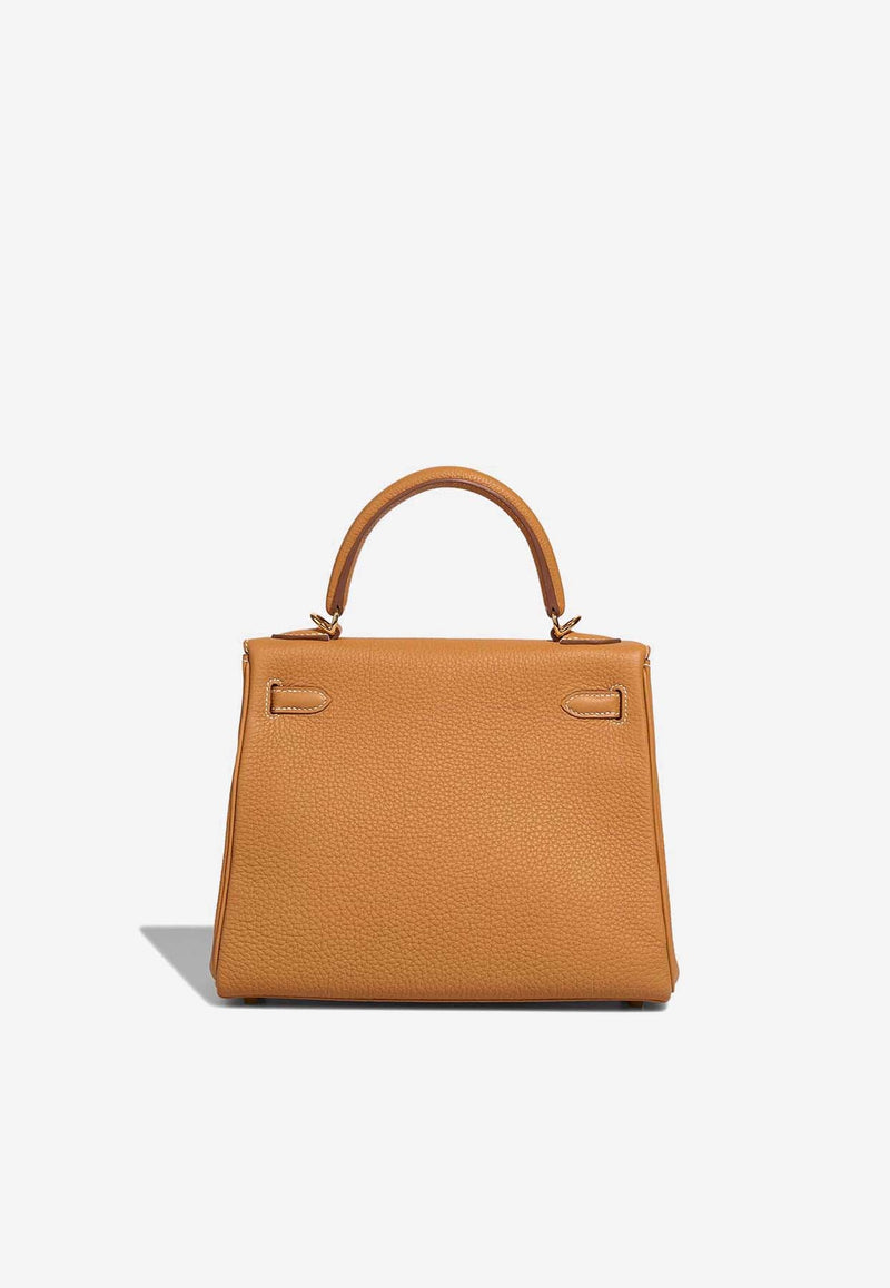 Hermès Kelly 25 in Sable Naturel Togo Leather with Gold Hardware