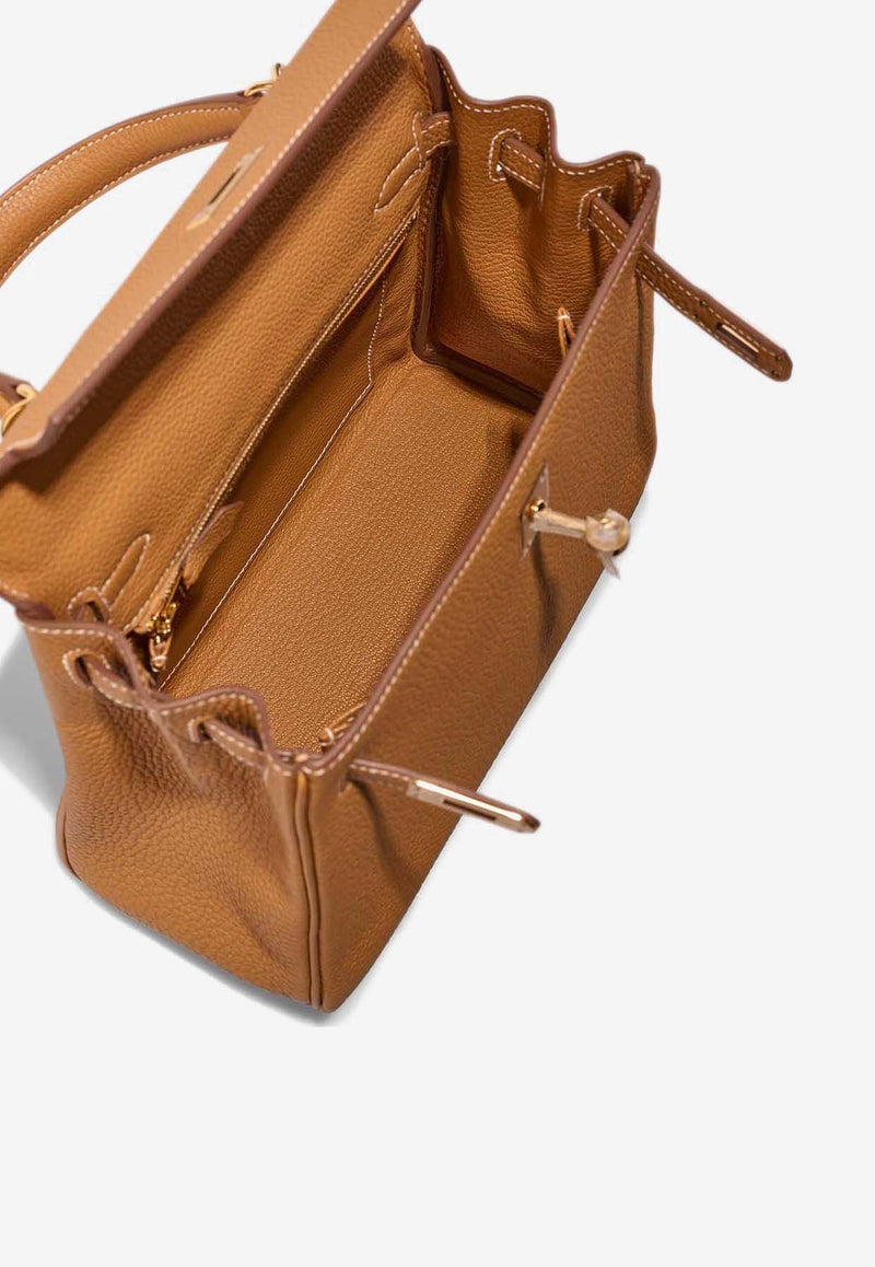 Hermès Kelly 25 in Sable Naturel Togo Leather with Gold Hardware