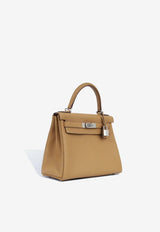 Hermès Kelly 28 in Biscuit Clemence Leather with Palladium Hardware