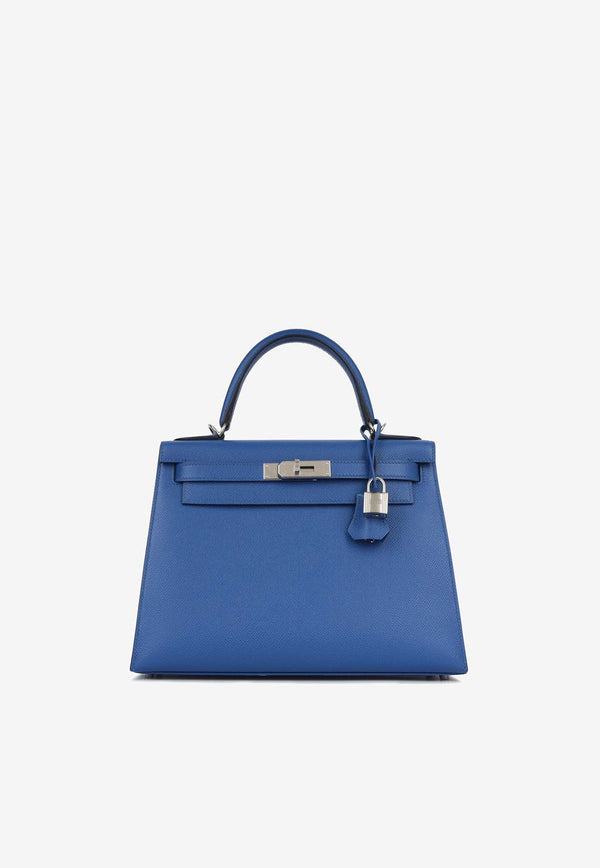 Hermès Kelly 28 in Bleu de France Epsom Leather with Palladium Hardware