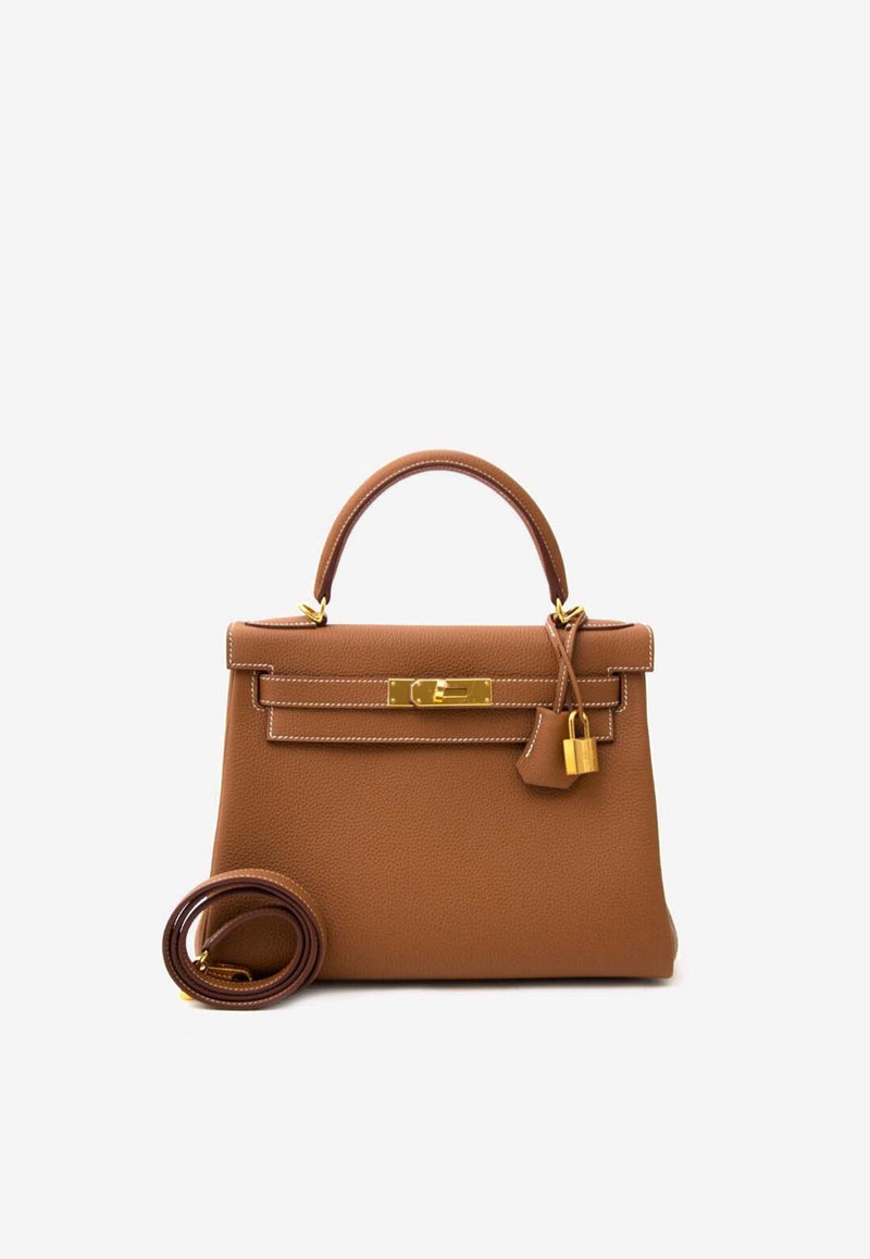 Hermès Kelly 28 in Gold Togo Leather with Gold Hardware