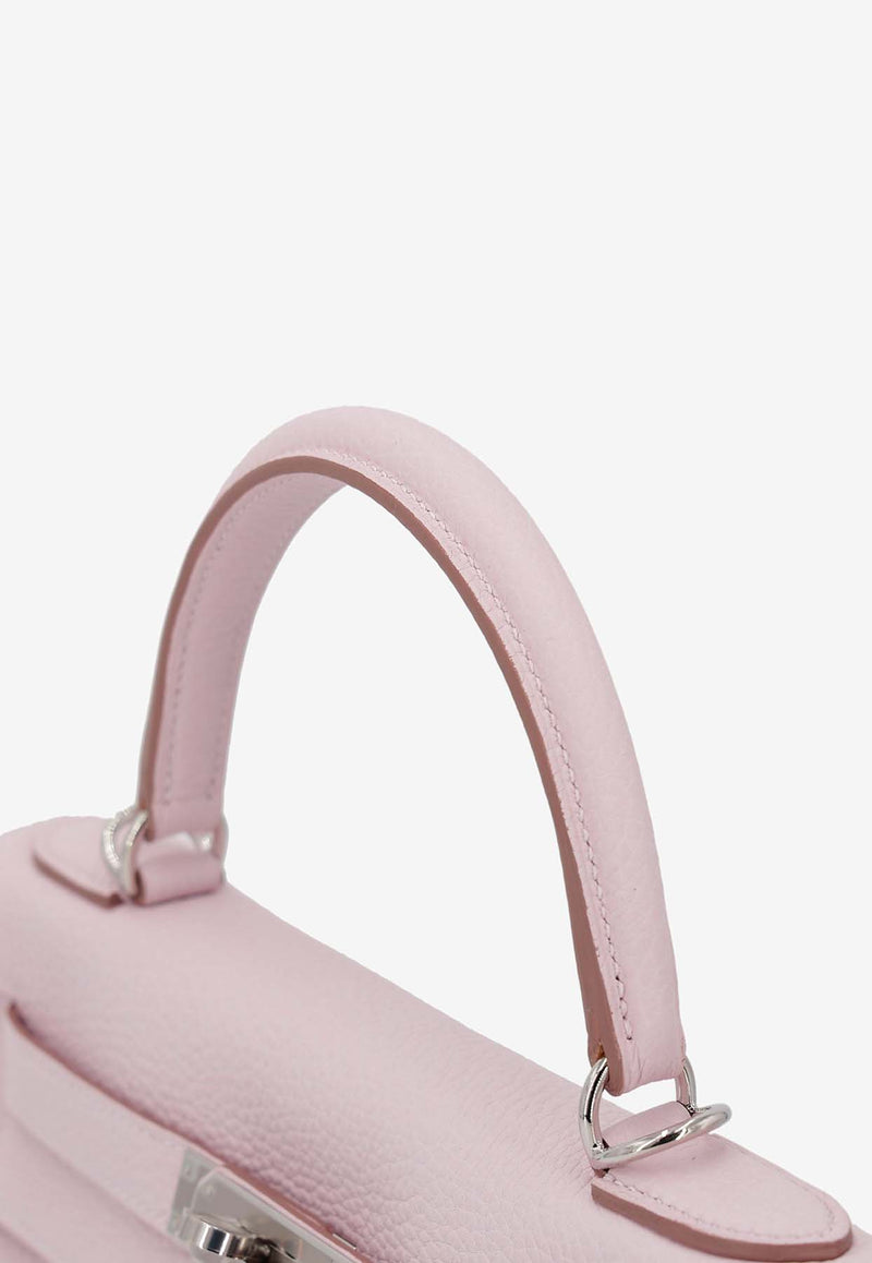 Hermès Kelly 28 in Mauve Pale Clemence Leather with Palladium Hardware