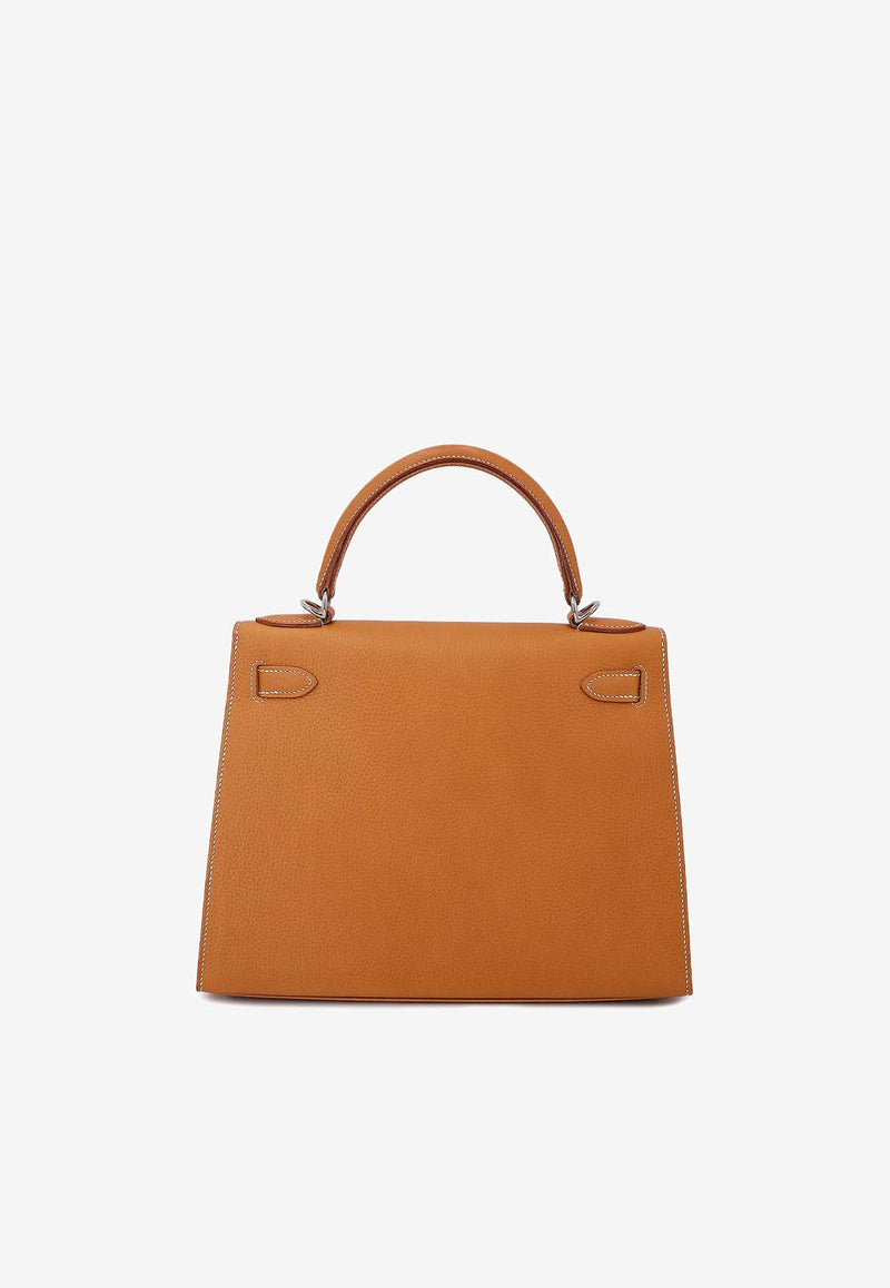 Hermès Kelly 28 Sellier in Natural Sable Natural Graine Leather with Palladium Hardware