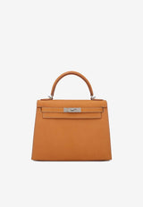 Hermès Kelly 28 Sellier in Natural Sable Natural Graine Leather with Palladium Hardware