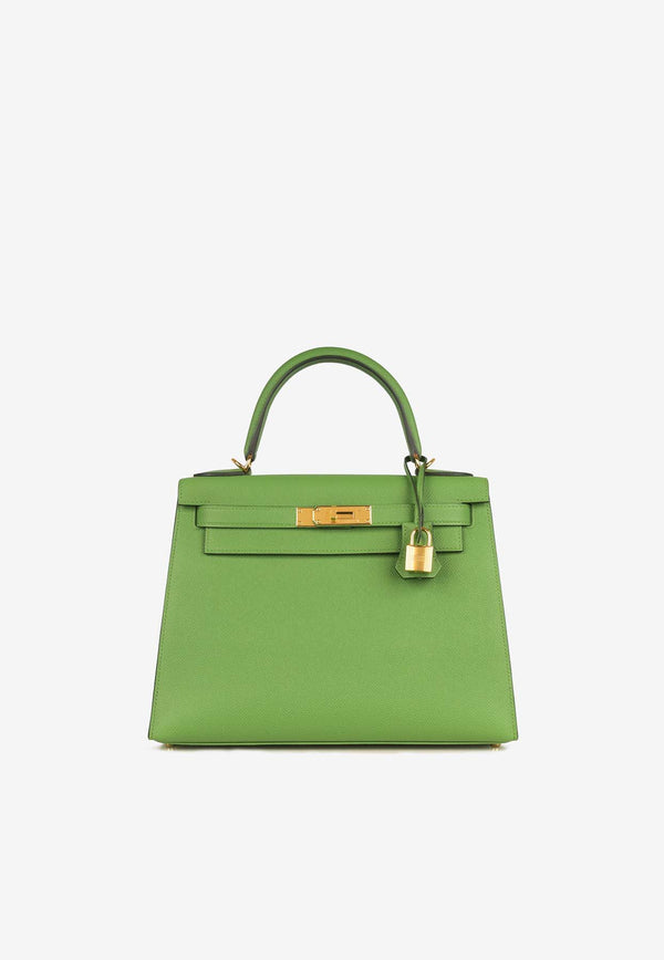 Hermès Kelly 28 in Vert Yucca Epsom Leather with Gold Hardware