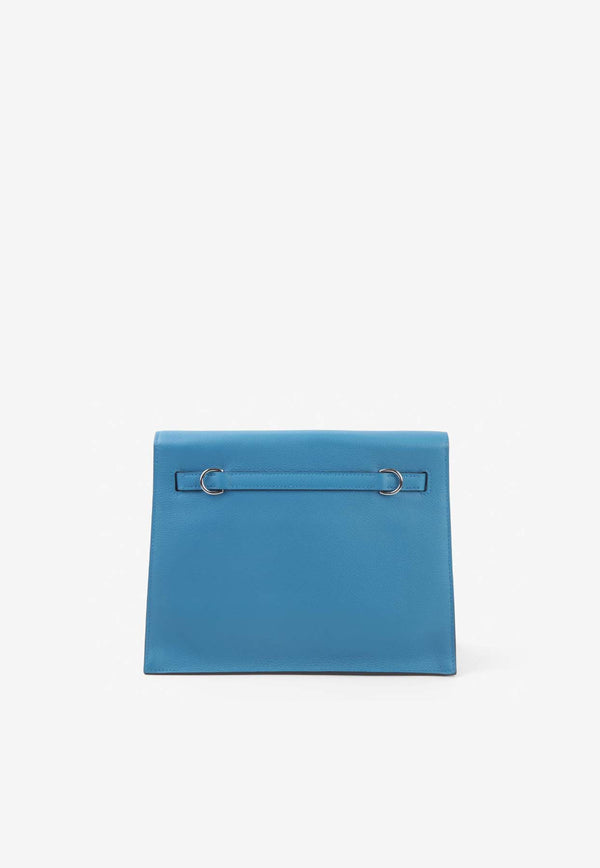 Hermès Kelly Danse in Bleu Zanzibar Evercolor Leather with Palladium Hardware