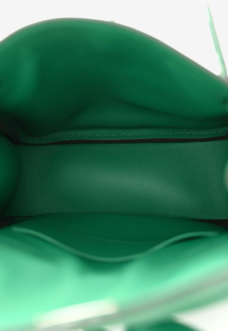 Hermès Kelly Jump Backpack in Vert Vertigo Swift Leather with Palladium Hardware