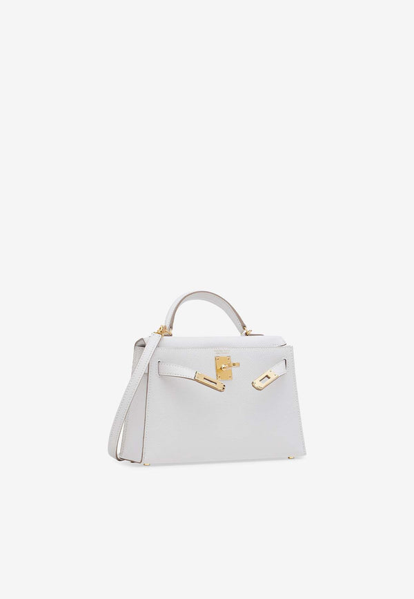 Hermès Mini Kelly 20 in Gris Pale Epsom Leather with Gold Hardware