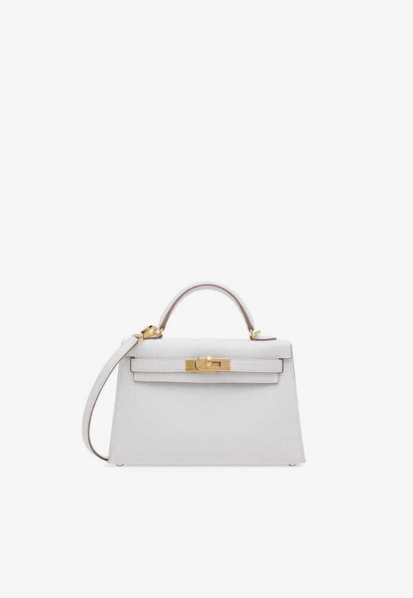 Hermès Mini Kelly 20 in Gris Pale Epsom Leather with Gold Hardware