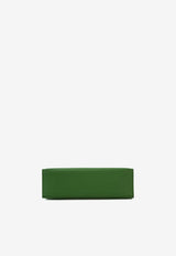 Hermès Kelly Pochette Clutch Bag in Vert Yucca Swift Leather with Palladium Hardware