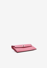 Hermès Kelly Pocket Long Wallet in Rose Extreme Madame Leather with Palladium Hardware