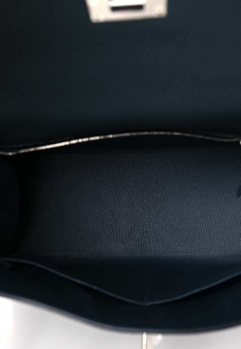 Hermès Kelly Retourne 28 in Vert Rousseau Togo Leather with Palladium Hardware