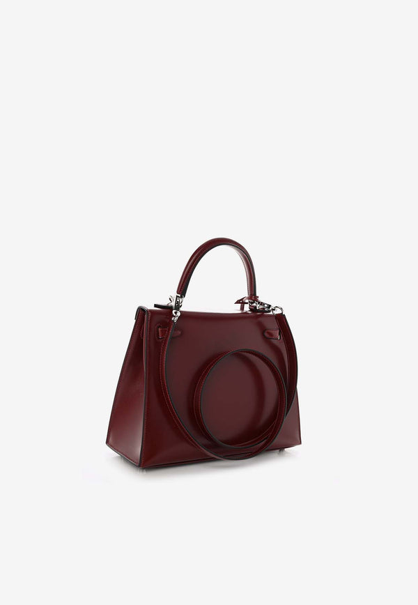 Hermès Kelly 25 Sellier in Rouge H Box Leather with Palladium Hardware