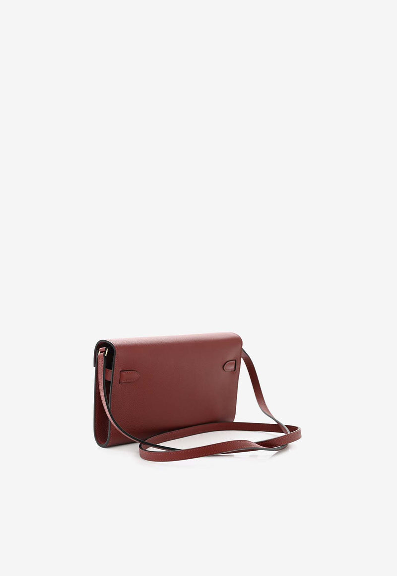 Hermès Kelly To Go Wallet in Rouge H Evercolor Leather in Gold Hardware