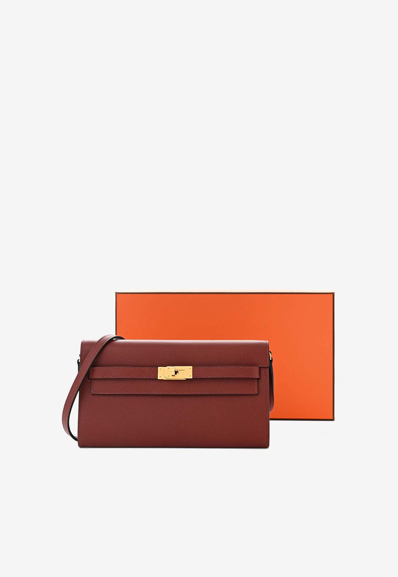 Hermès Kelly To Go Wallet in Rouge H Evercolor Leather in Gold Hardware