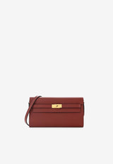 Hermès Kelly To Go Wallet in Rouge H Evercolor Leather in Gold Hardware