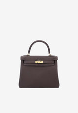 Kelly 25 in Bai Brun Togo Leather with Gold Hardware