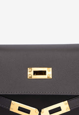 Kelly 25 in Ardoise Madame Leather with Gold Hardware