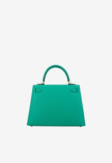 Kelly 25 Sellier in Vert Jade Epsom Leather with Gold Hardware