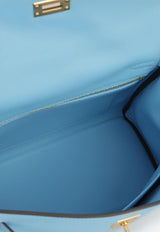 Kelly 25 in Celeste Swift with Gold Hardware