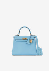 Kelly 25 in Celeste Swift with Gold Hardware