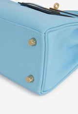 Kelly 25 in Celeste Swift with Gold Hardware