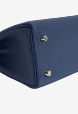 Kelly 25 in Bleu Tie Togo Leather with Palladium Hardware