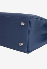 Kelly 25 in Bleu Tie Togo Leather with Palladium Hardware