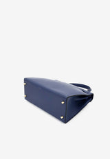 Kelly 28 in Bleu Saphir Epsom Leather with Gold Hardware