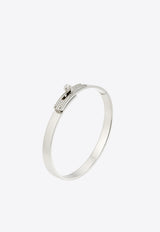 Kelly Bracelet PM in White Gold and Half Diamonds
