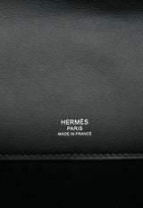 Kelly Cut Clutch in Black Swift with Palladium Hardware