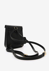 Kelly Jump Backpack in Black Swift Leather with Gold Hardware