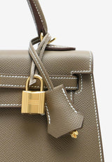 Kelly 25 Sellier in Etoupe Epsom with Gold Hardware