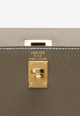 Kelly 25 Sellier in Etoupe Epsom with Gold Hardware