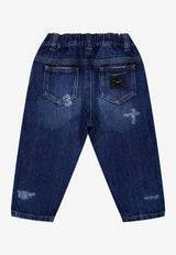 Dolce & Gabbana Kids Baby Boys Distressed Faded Jeans Denim L12F88 LDD53 S9000