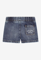 Dolce & Gabbana Kids Baby Boys Logo Denim Shorts L13Q60 LDC94 S9000 Blue
