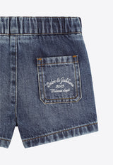 Dolce & Gabbana Kids Baby Boys Logo Denim Shorts L13Q60 LDC94 S9000 Blue